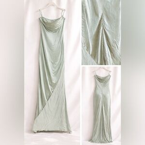 Harlow Asymmetrical Mint Skirt